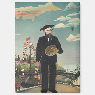 Myself: Portrait – Landscape, Henri Rousseau 1890 Magnet