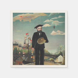 Myself: Portrait – Landscape, Henri Rousseau 1890 Napkin