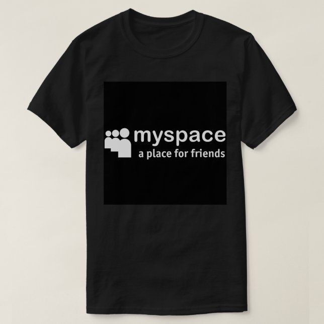 Myspace Logo black Sticker T-Shirt (Design Front)