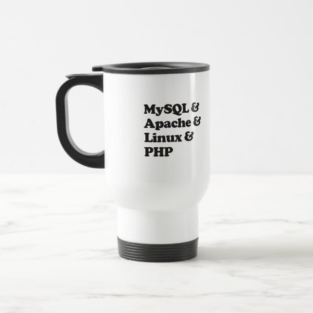 Mysql Apache Linux PHP Travel Mug (Left)