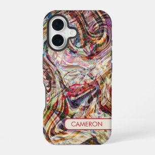 Mysterious Abstract Swirls iPhone 16 Case