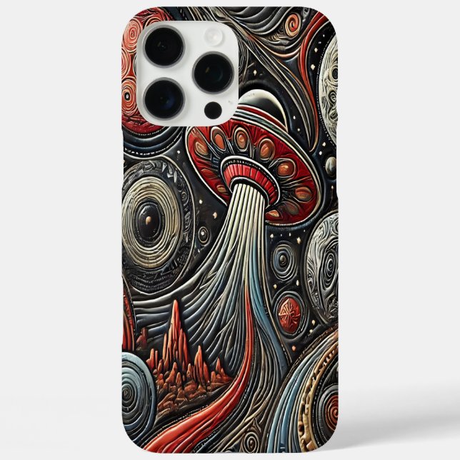 Mysterious Alien Craft Exploring Distant Galaxies Case-Mate iPhone Case (Back)