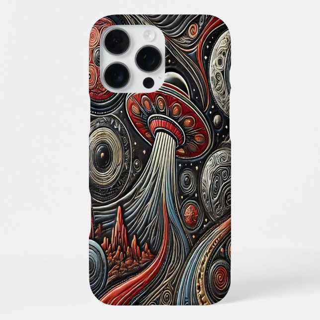 Mysterious Alien Craft Exploring Distant Galaxies iPhone Case (Back)
