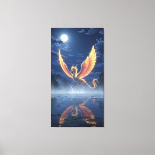 Mysterious ancient creature emerges from misty   canvas print