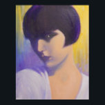 MYSTERIOUS ART DECO LADY POSTER<br><div class="desc">Original acrylic painting of a mysterious and beautiful art deco lady... ... .a charming portrait that would fit in with contemporary decor and would look perfect in a powder room, bedroom or anywhere you choose to place it. Also a great gift item for those who love vintage era fashionable ladies....</div>