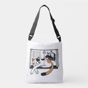 Mysterious Calico Cat and the Phantom Paw Crossbody Bag