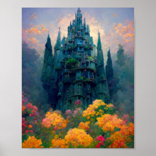 Mysterious Castle 2 Fantasy Art Poster