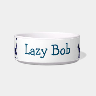 Mysterious Cat / Personalised Name Bowl