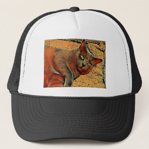 Mysterious Cat Trucker Hat