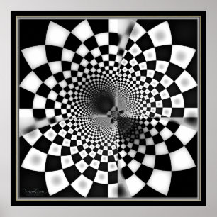 Mysterious Chequered Hole Poster