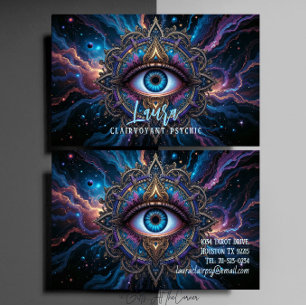 Mysterious Eye Mandala Clairvoyant Psychic Medium Business Card
