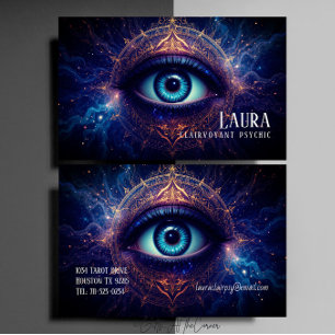 Mysterious Eye Mandala Clairvoyant Psychic Medium Business Card