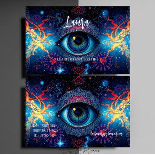 Mysterious Eye Mandala Clairvoyant Psychic Medium Business Card