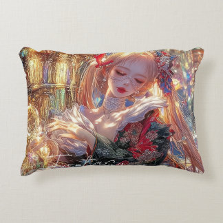 Mysterious Fantasy Girl - Gothic Art Aesthetic Decorative Cushion