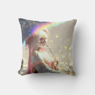 Mysterious Fantasy Girl - Ocean Art Aesthetic Cushion