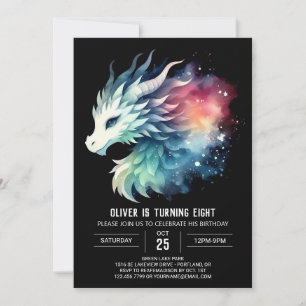 Mysterious Ferocious Dragon Birthday Invitation
