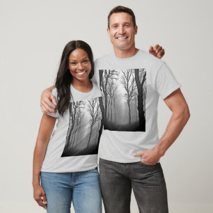 Mysterious Foggy Forest Path T-Shirt