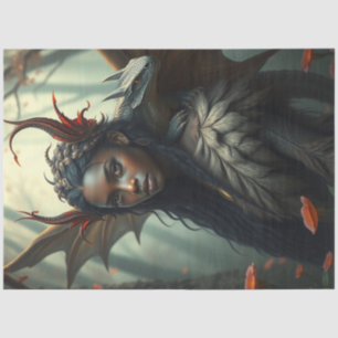 Mysterious Gothic Dragon Fairy  Tissue Paper