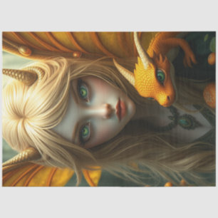Mysterious Gothic Dragon Fairy Tissue Paper