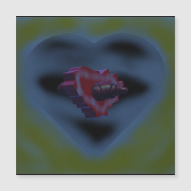 Mysterious hearts art design dark misty colours    (Front)