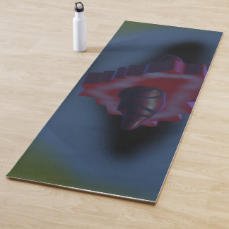 Mysterious hearts art design dark misty colours    yoga mat