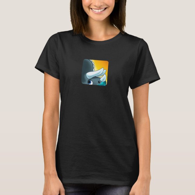 MYSTERIOUS HORNED DINOSAUR by Jeff Willis Art T-Shirt (Front)