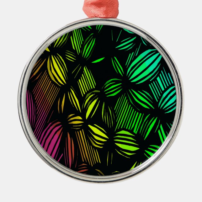 Mysterious lines metal tree decoration (Front)