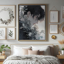 Mysterious Man and Flowers