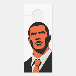 Mysterious man look door hanger