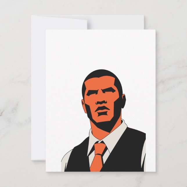 Mysterious man look RSVP card (Front)