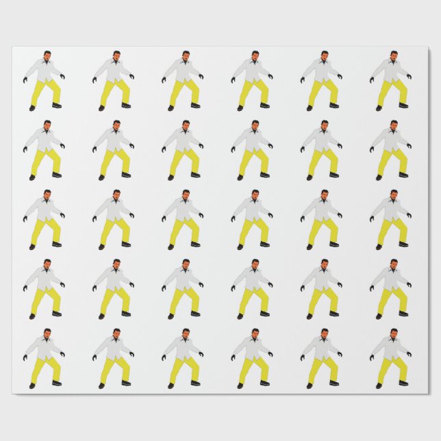 Mysterious man look wrapping paper (Flat)