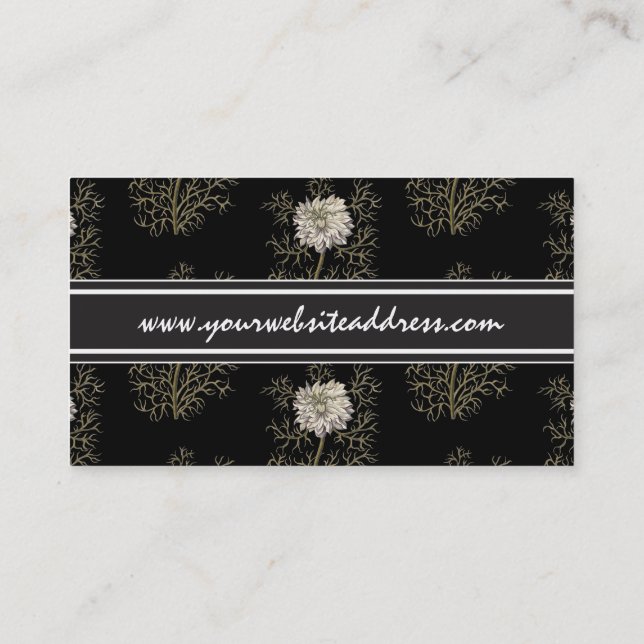 Mysterious Mediaeval Flower Business Card (Back)