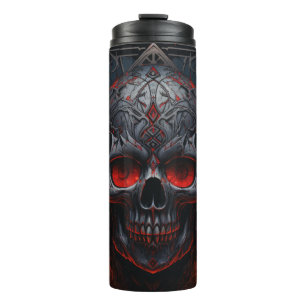 Mysterious Metal Skull Tumbler Wrap   Gothic Skull