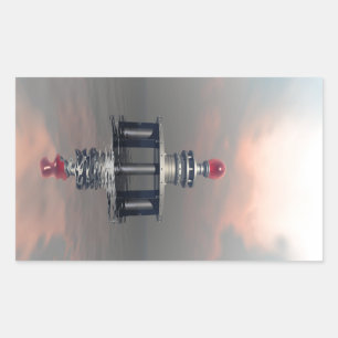 Mysterious Metallic Structure Rectangular Sticker