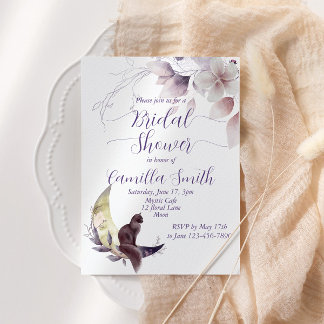 Mysterious Moon Garden Bridal Shower  Invitation