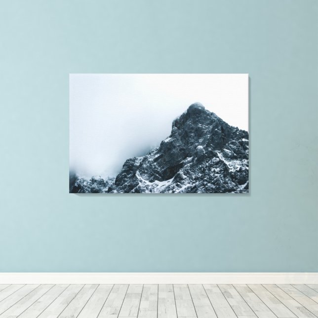 Mysterious mountains canvas print (Insitu(Wood Floor))