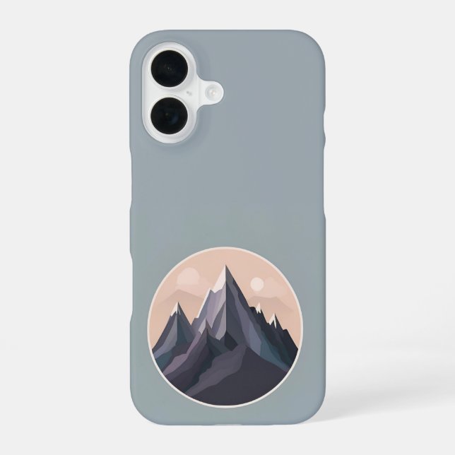 Mysterious Mountains iPhone 16 Case (Back)