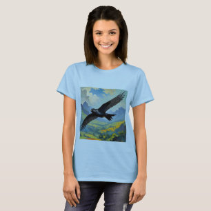 Mysterious Nomad: Colourful Swift Bird Portait T-Shirt