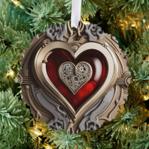Mysterious Ornament with a red heart  