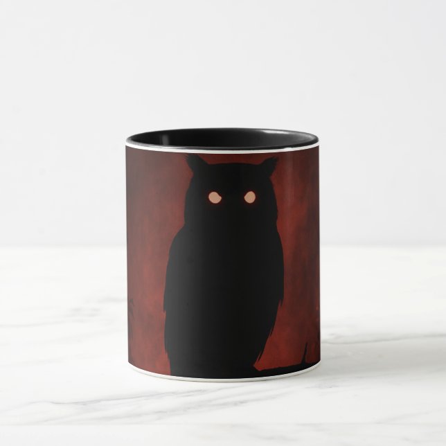  Mysterious Owl in the Night mug (Center)