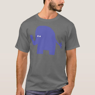 Mysterious Periwinkle Blue Chonk Elephant T-Shirt