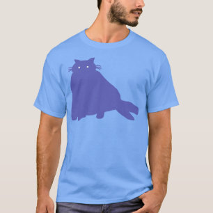 Mysterious Periwinkle Blue Chonk Kitty Cat 1 T-Shirt
