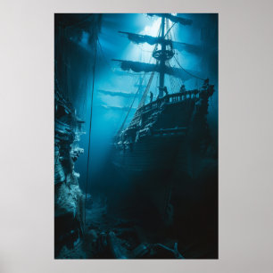 Mysterious Shipwreck Exploration Poster