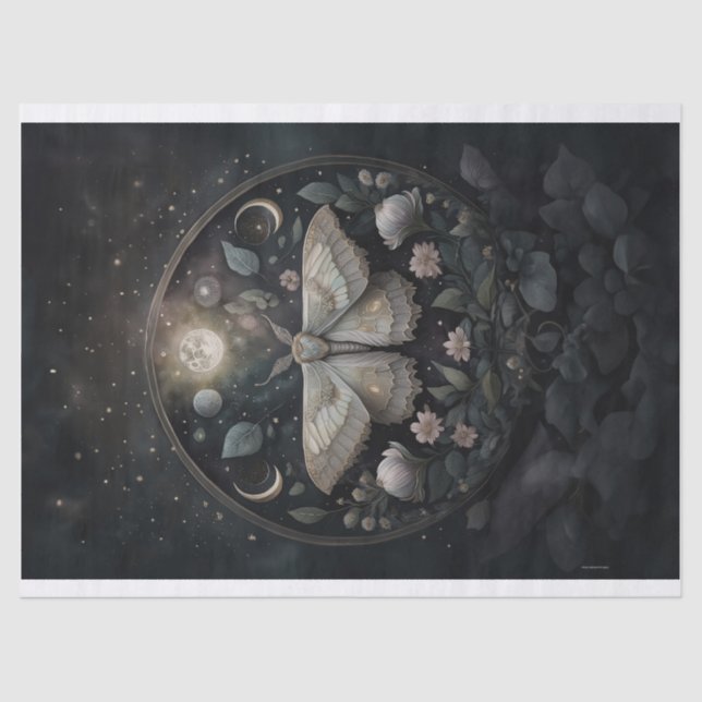 Mysterious Silvery Portal, Solar Eclipse, Silvery  Tissue Paper (Front)