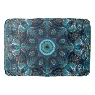 Mysterious space mandala bath mat