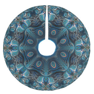 Mysterious Space Mandala  Brushed Polyester Tree Skirt