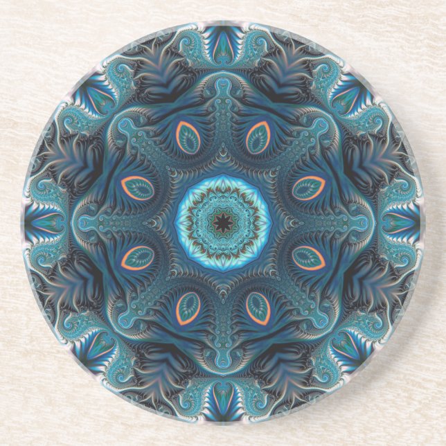 Mysterious space mandala coaster (Front)