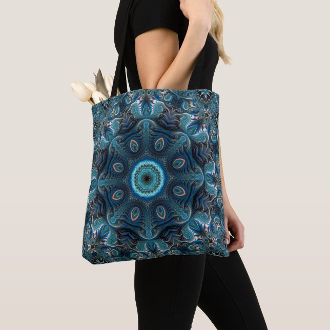 Mysterious space mandala tote bag (Close Up)