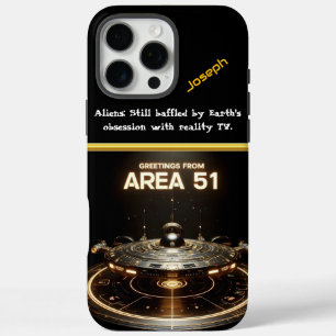 Mysterious Spacecraft Spotted at Area 51 at Night iPhone 16 Pro Max Case