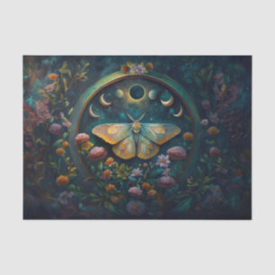 Mysterious Twilight Portal, Moth & Eclipse Tissue Paper